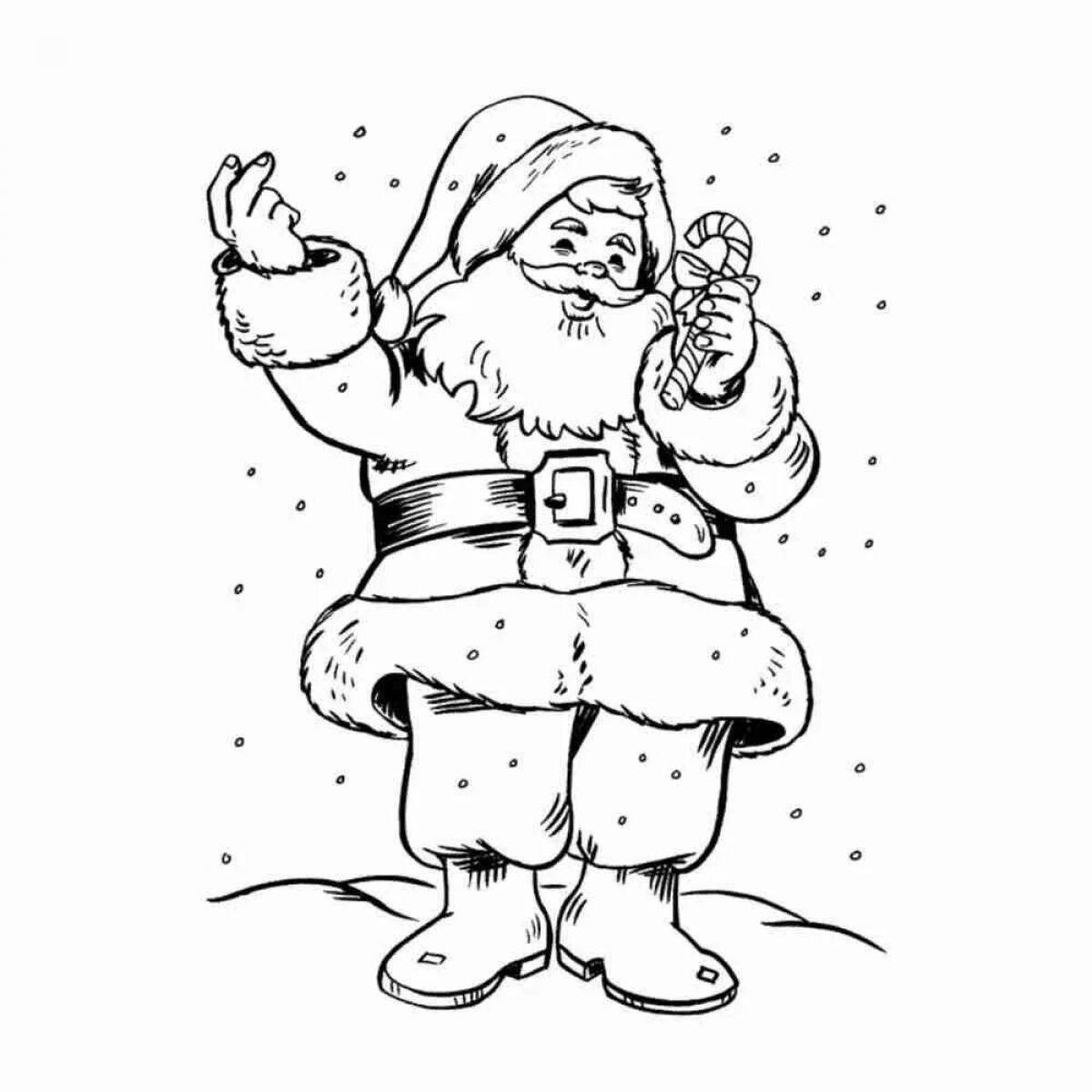 Vivacious coloring page santa claus funny