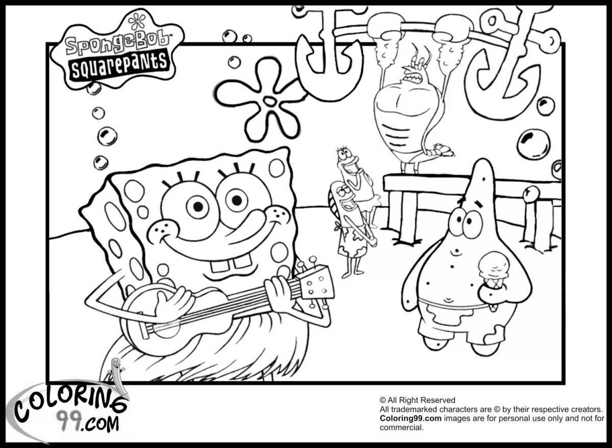 Animated spongebob house coloring book