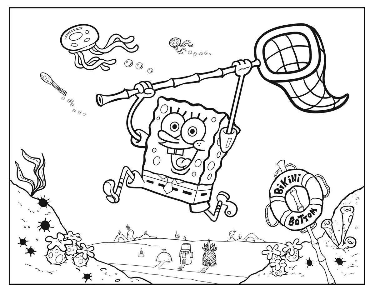 Spongebob quirky house coloring book