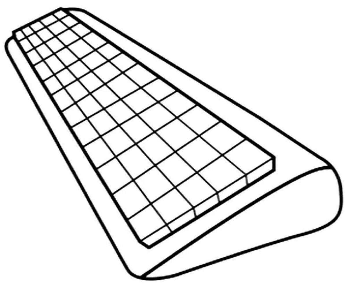 Раскраска Красочная раскраска клавиатуры для детей