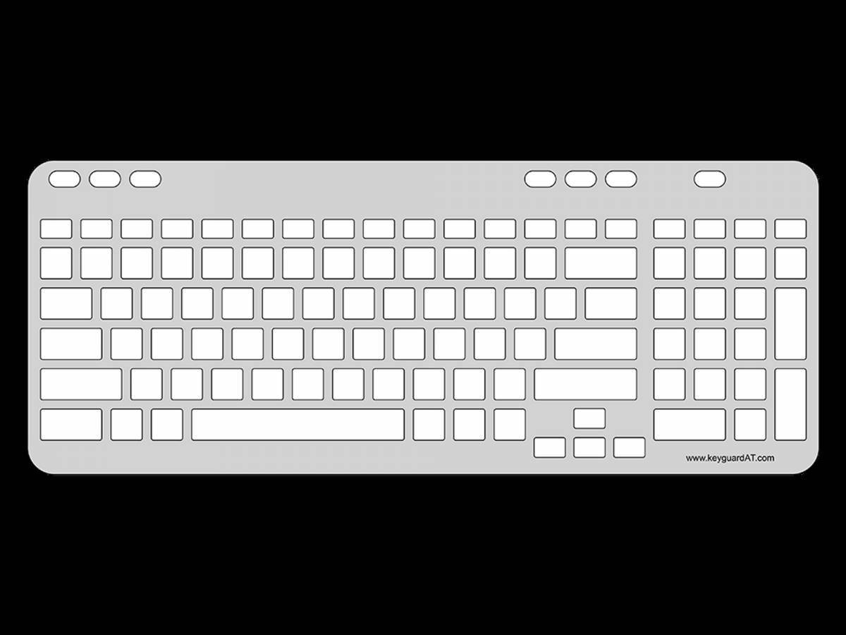 Раскраска Веселая раскраска клавиатуры для детей