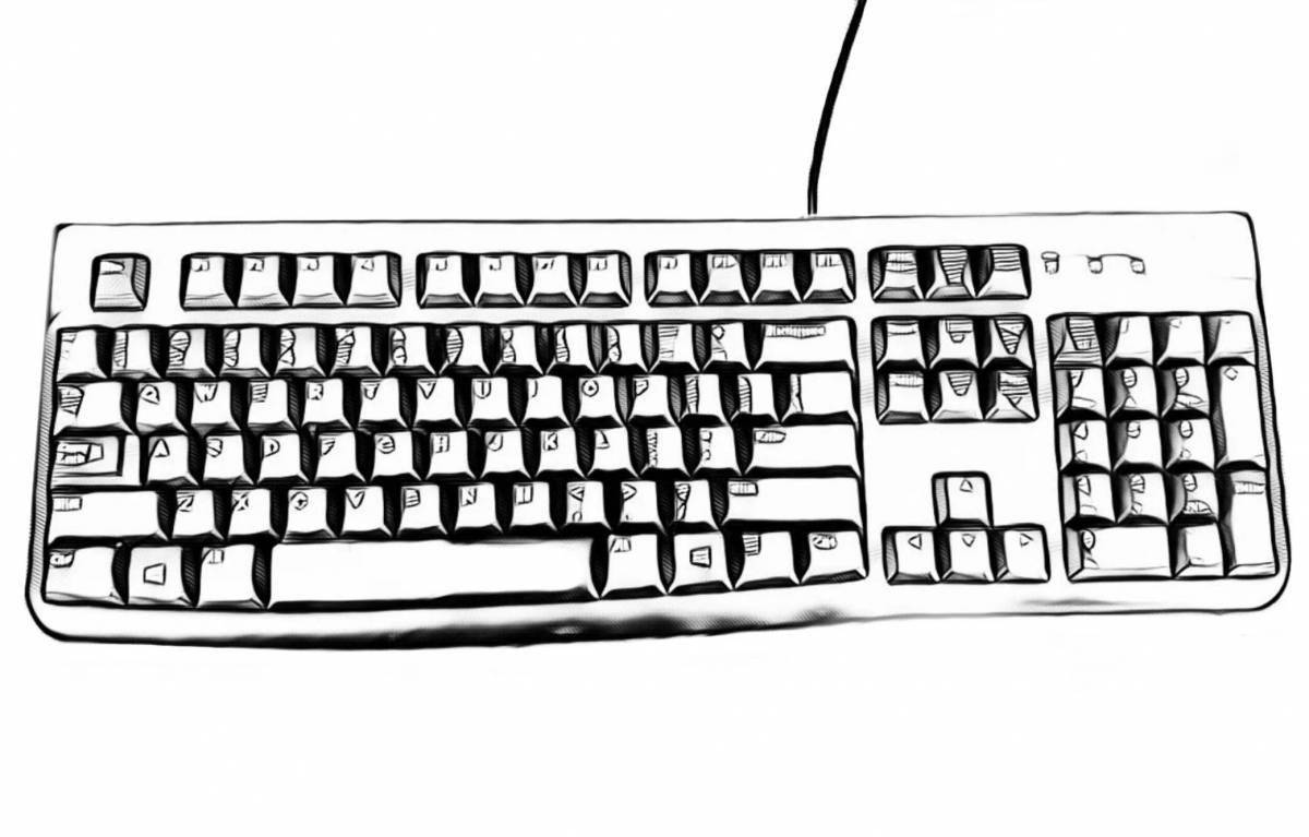 Innovative keyboard coloring for kids