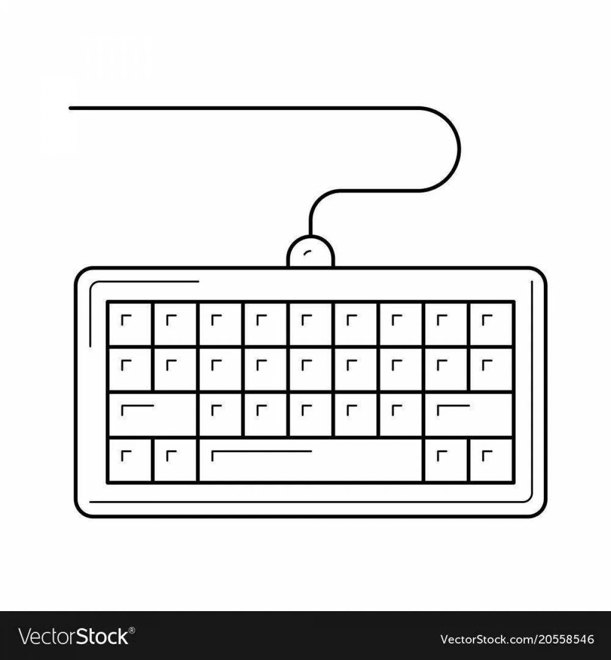 Раскраска Клавиатура для детей #3