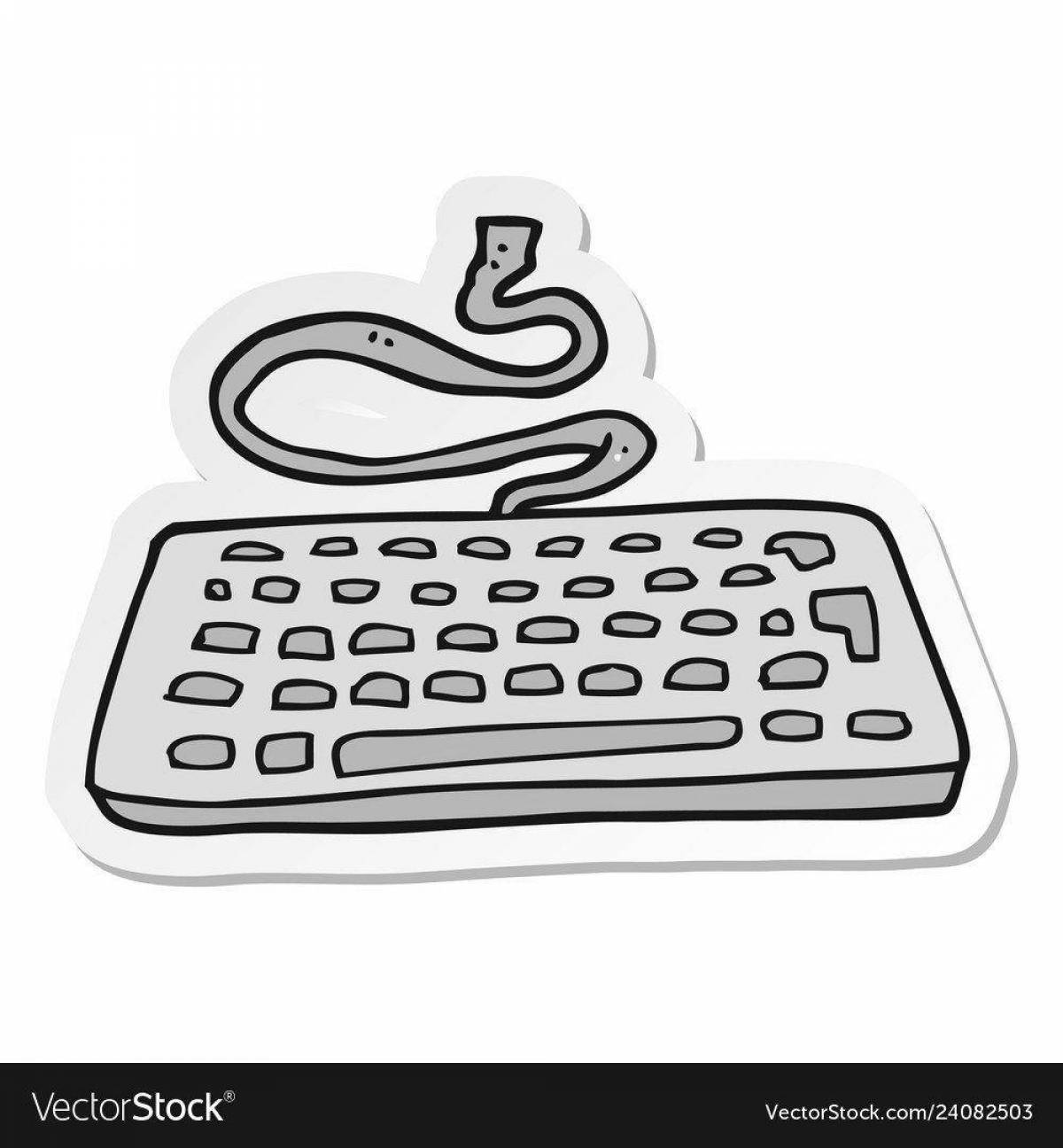 Раскраска Клавиатура для детей #7