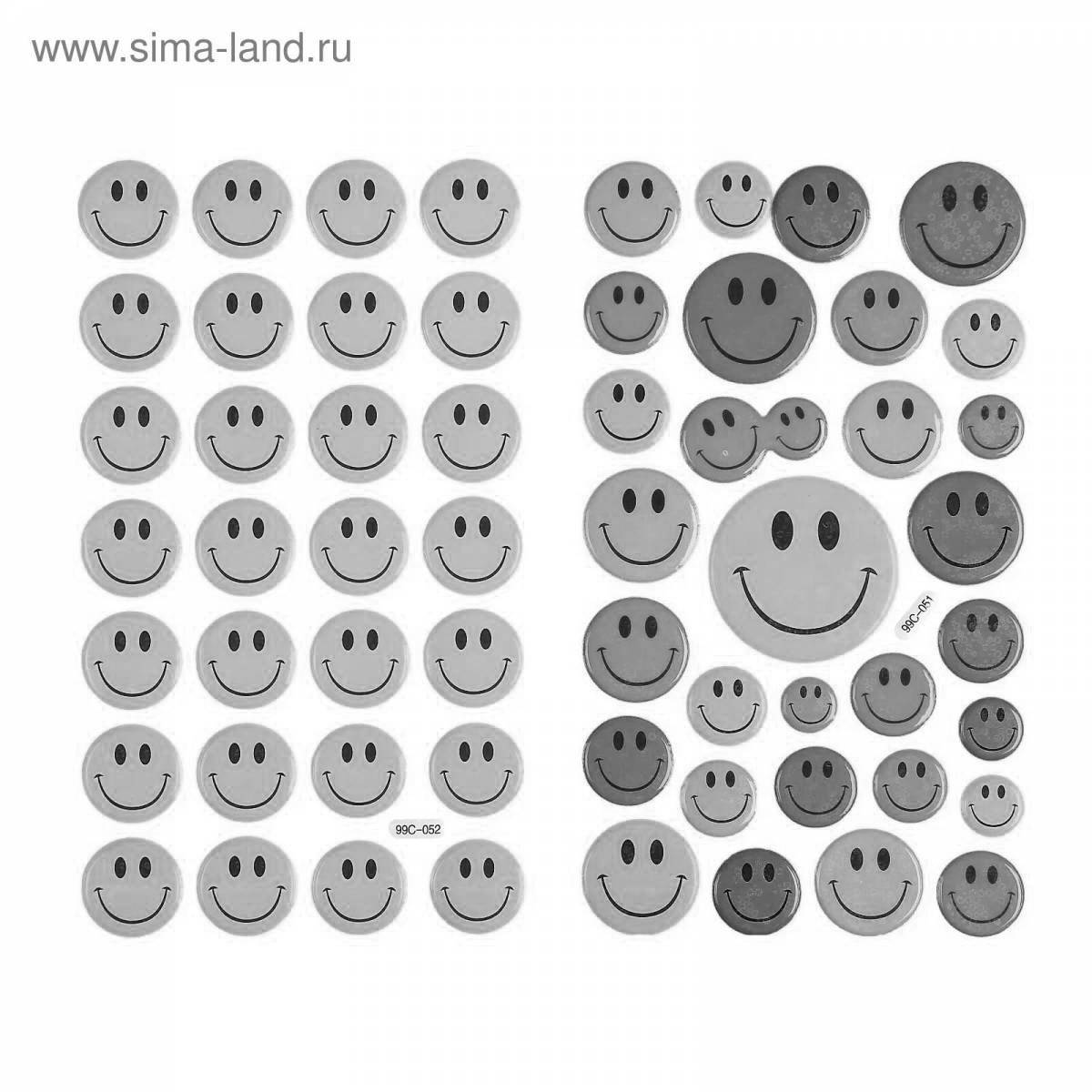 Smiling coloring indie baby emoji