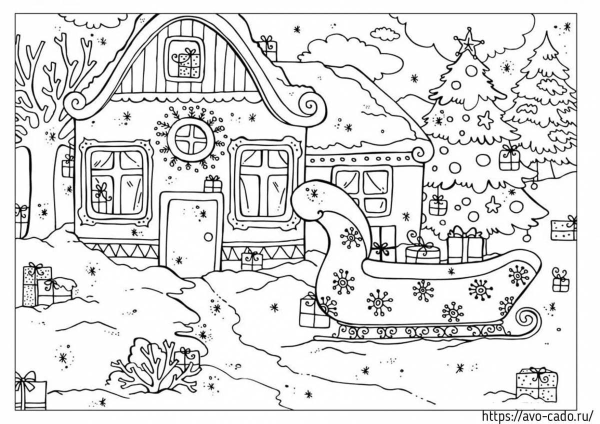 Strong house Christmas coloring