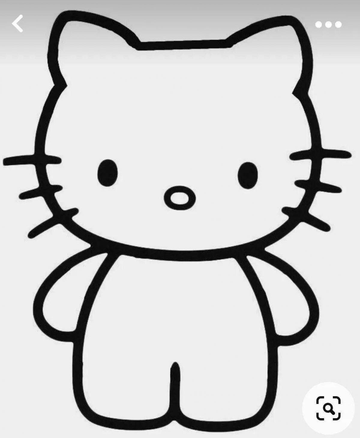 Coloring book gorgeous hello kitty doll