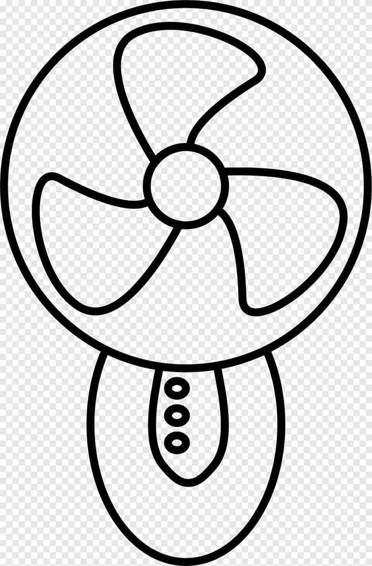 Photo Great fan coloring for kids