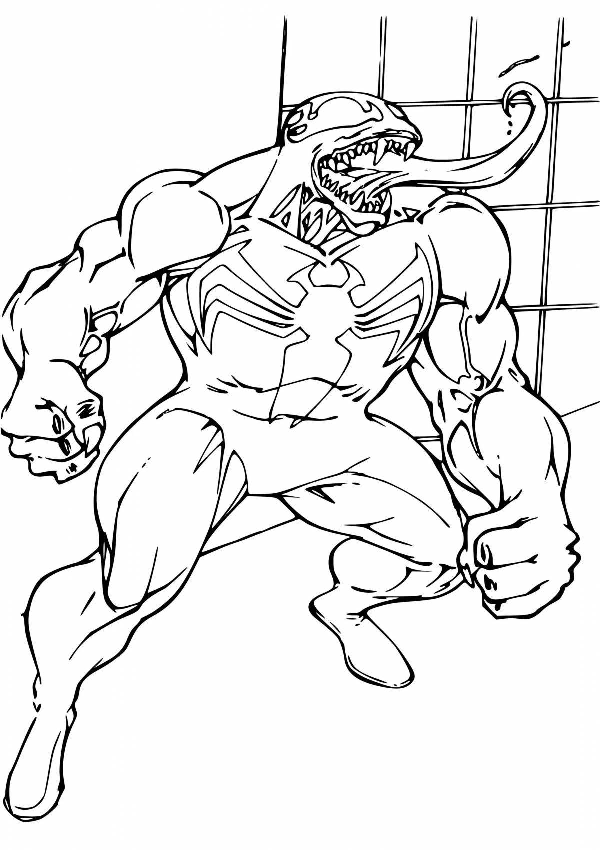 Spider-Man bright symbiote coloring page