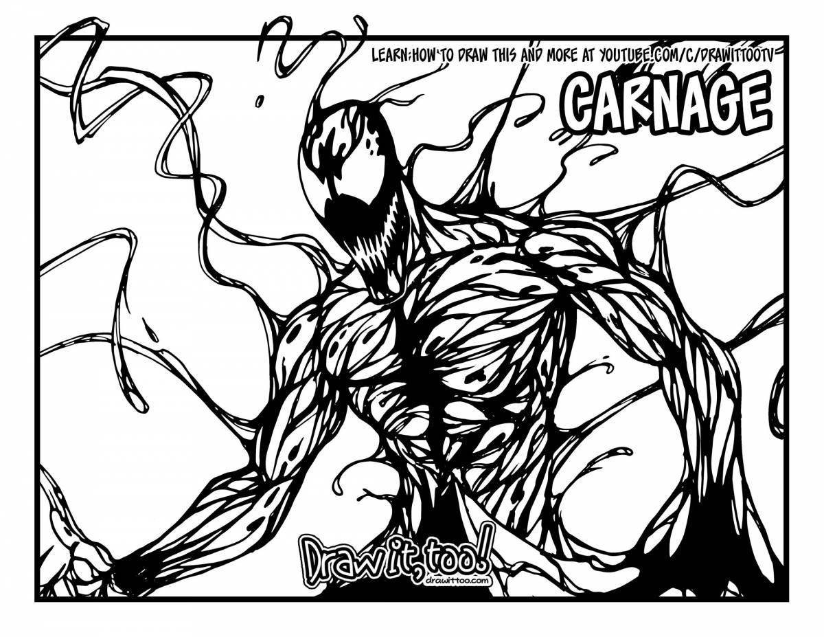 Spiderman glowing symbiote coloring page