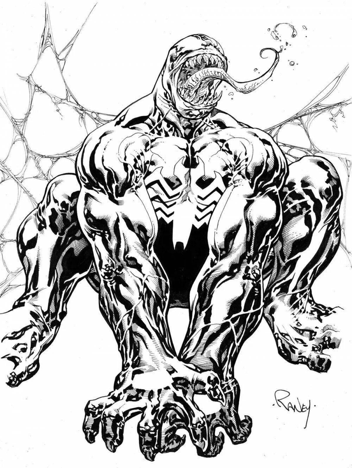 Spider-Man elegant symbiote coloring page