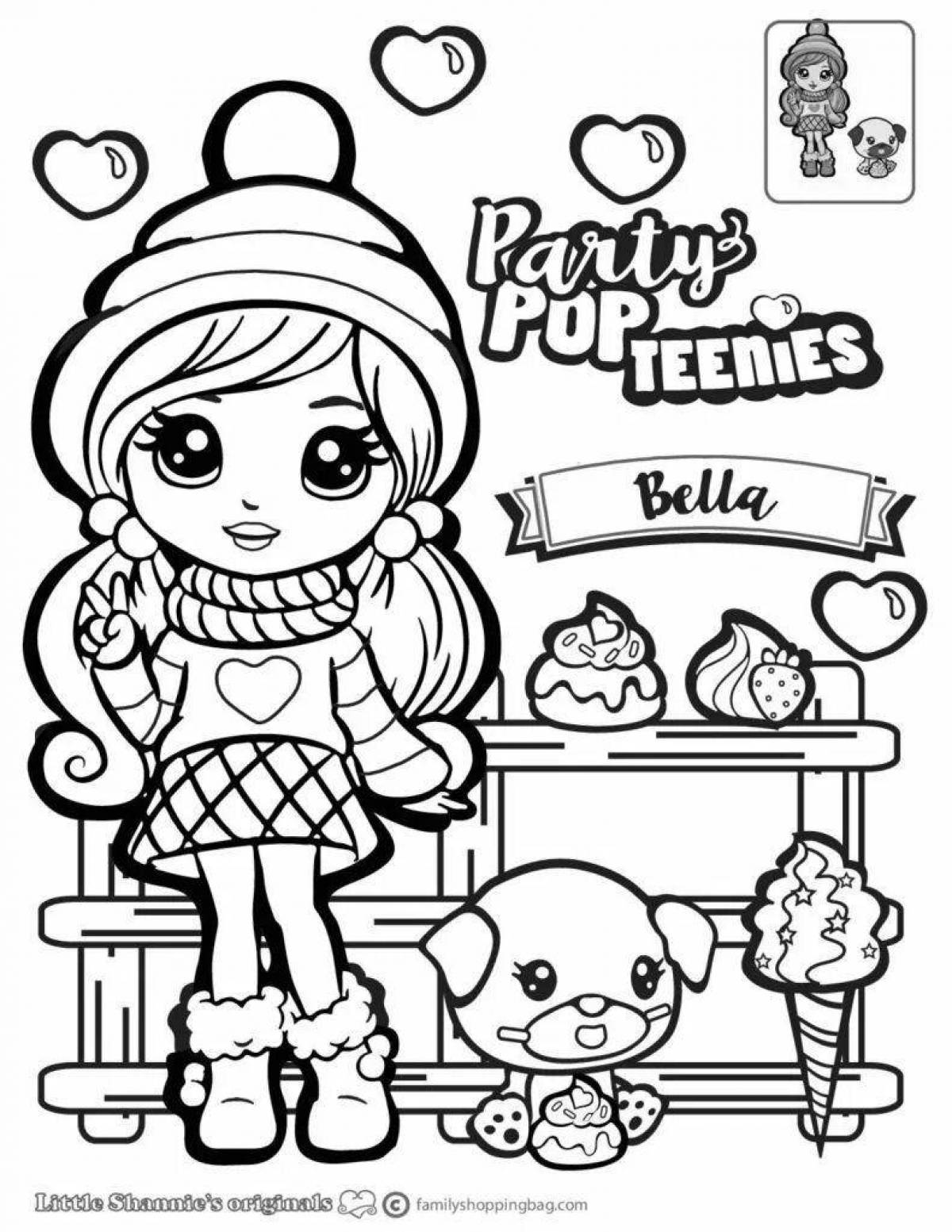 Lovely drink coloring book for girls