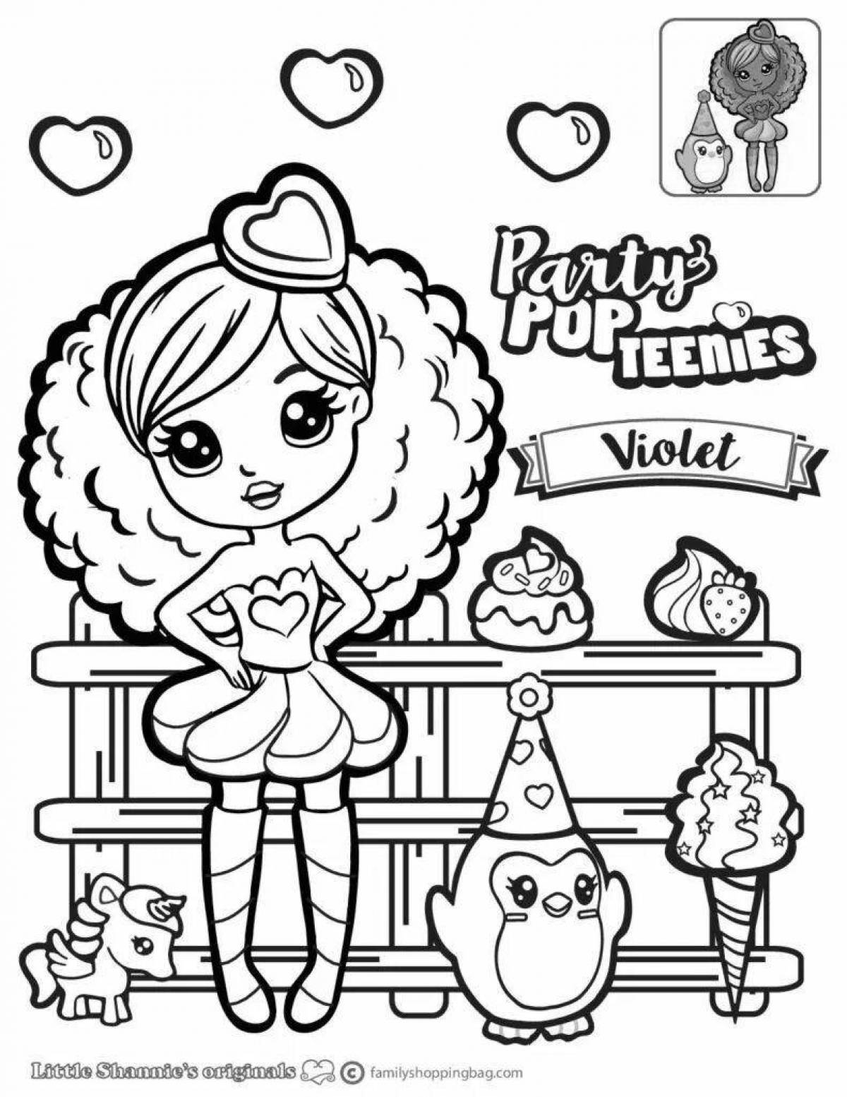 Coloring page sweet drink for girls