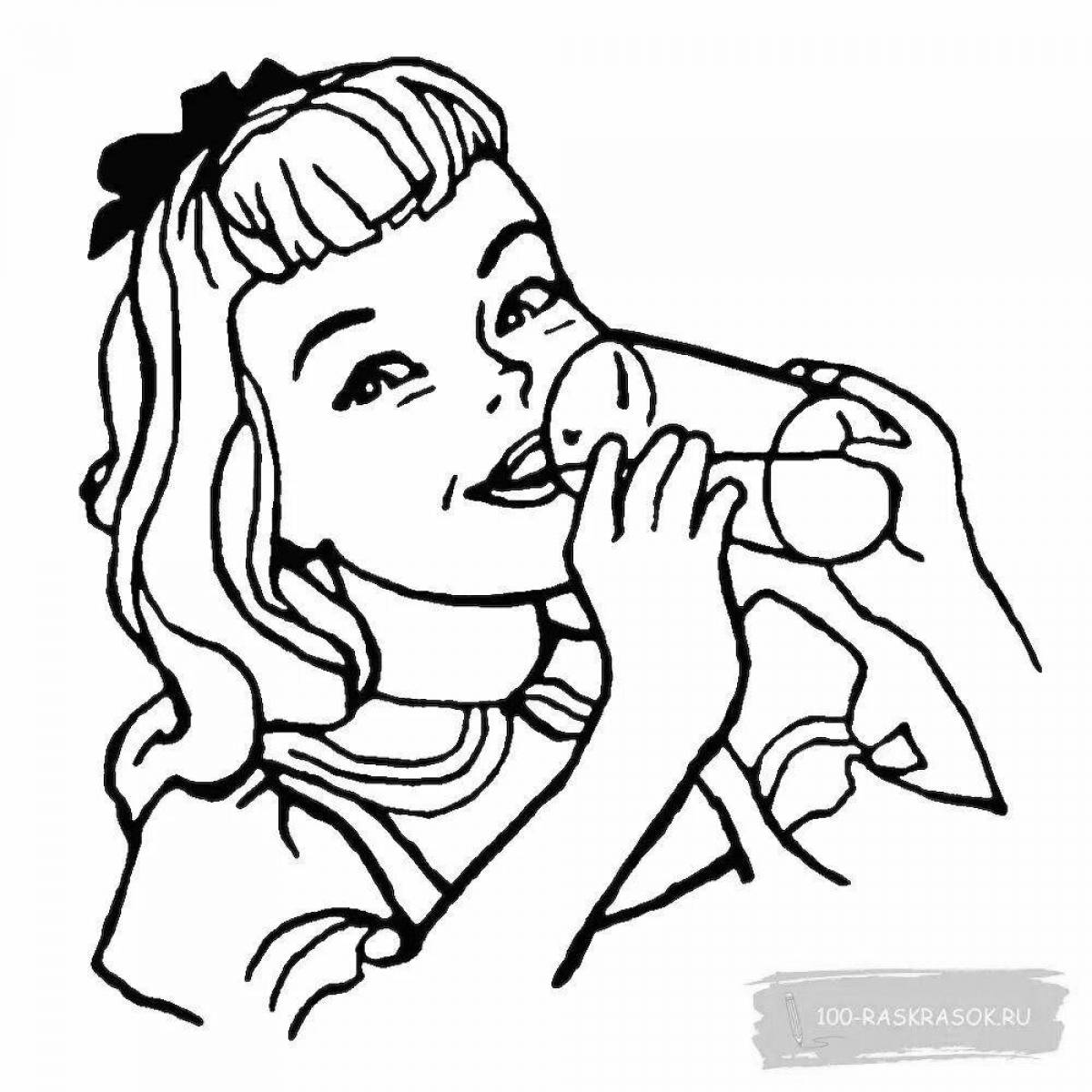 Soda drink coloring page for girls