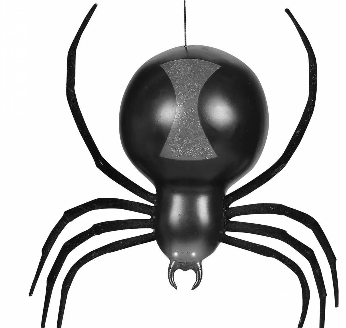 Great coloring black widow spider