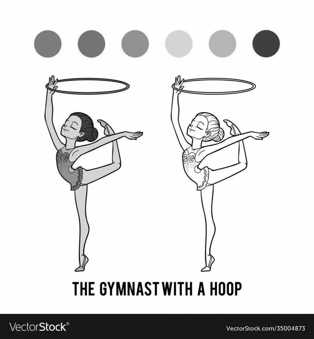 Powerful hoop gymnast