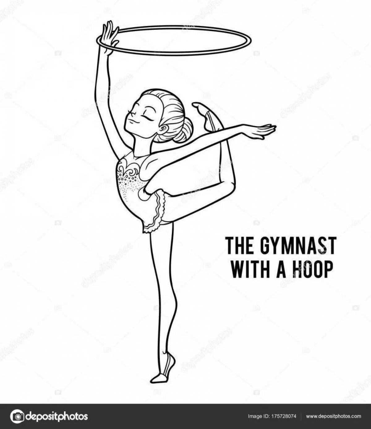 Amazing hoop gymnast