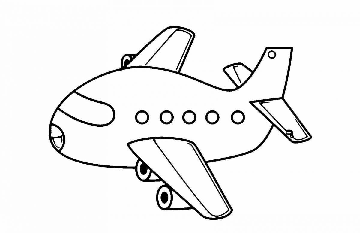 Веселые раскраски с самолетами для детей