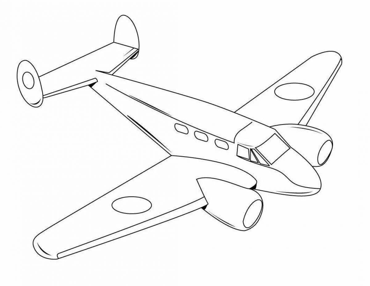 Creative airplane coloring book for kids