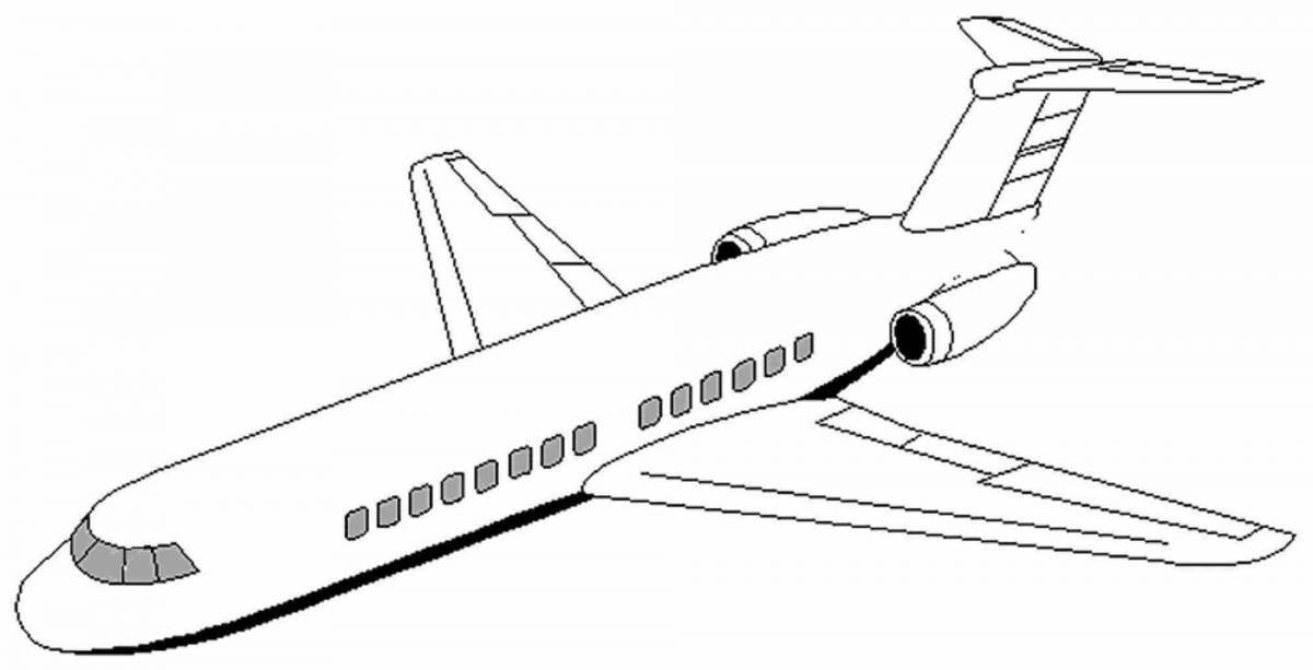 Gorgeous plane coloring book for kids