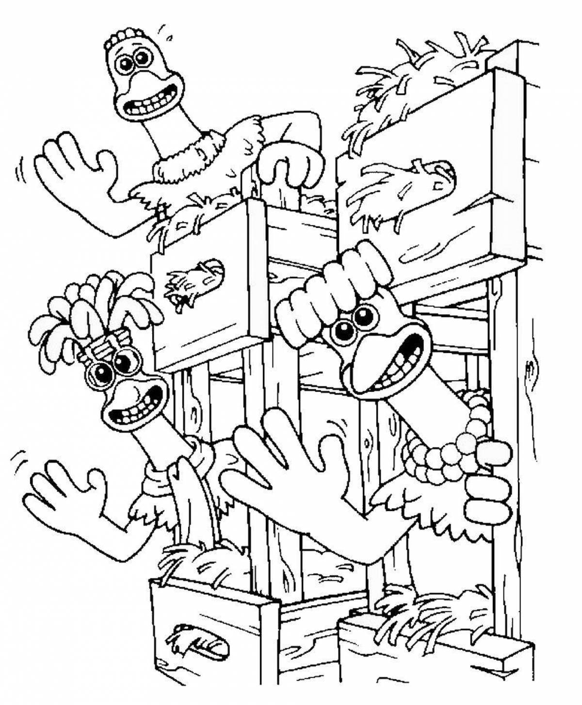 Wonderful chicken coop coloring book for babies