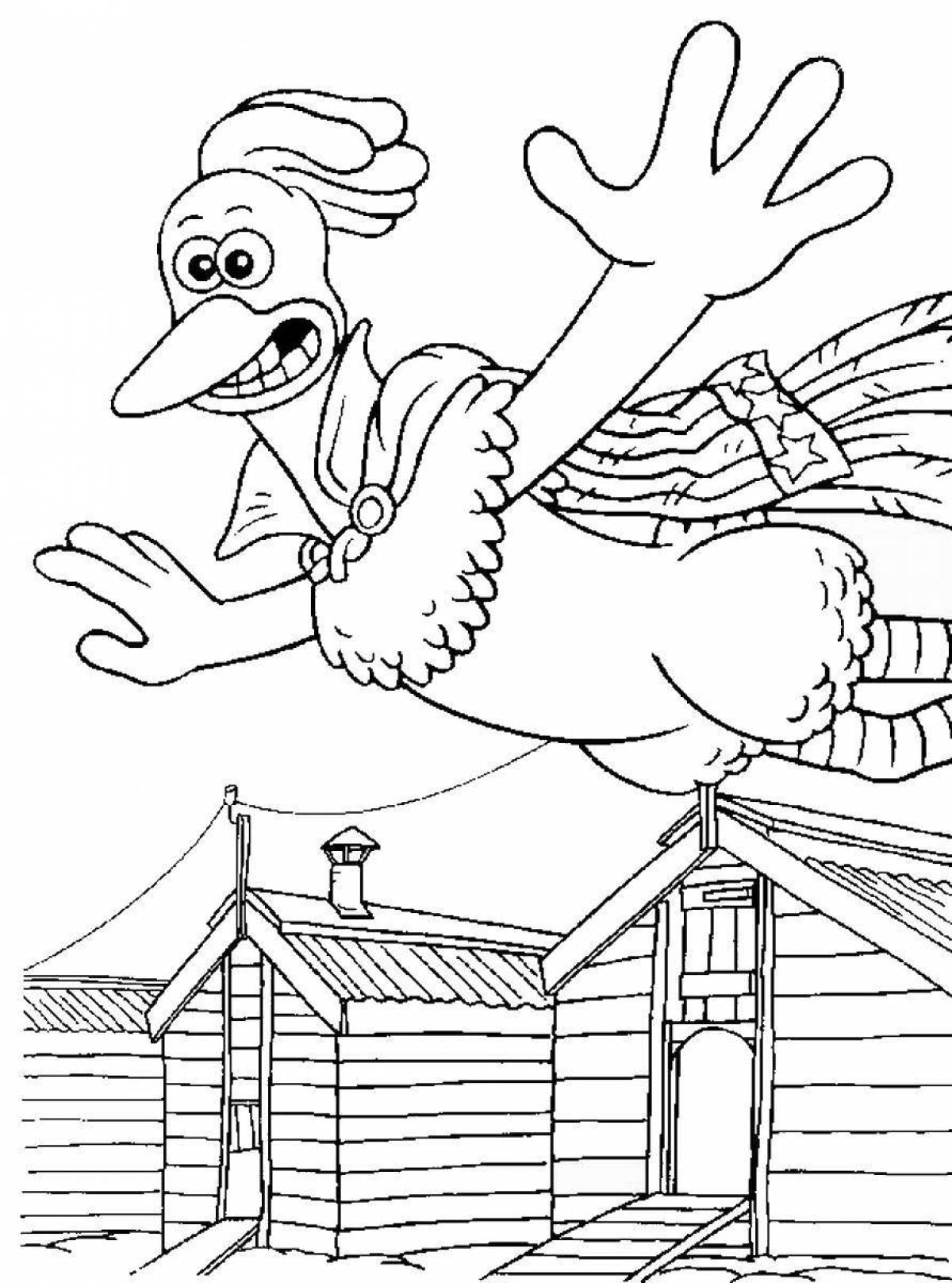 Cute chicken coop coloring pages for kids
