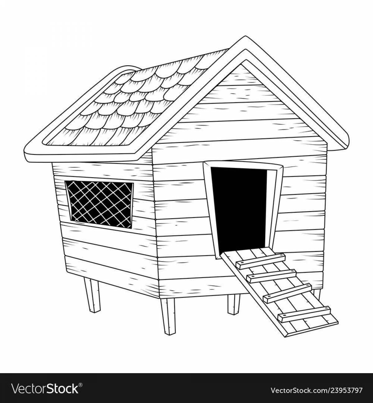 Outstanding baby chicken coop coloring page