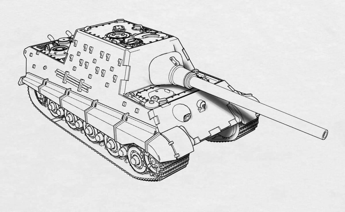 Фото Анимированная страница раскраски танков