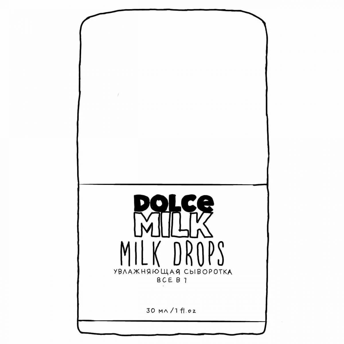 Dolce coloring page refreshing milk shampoo