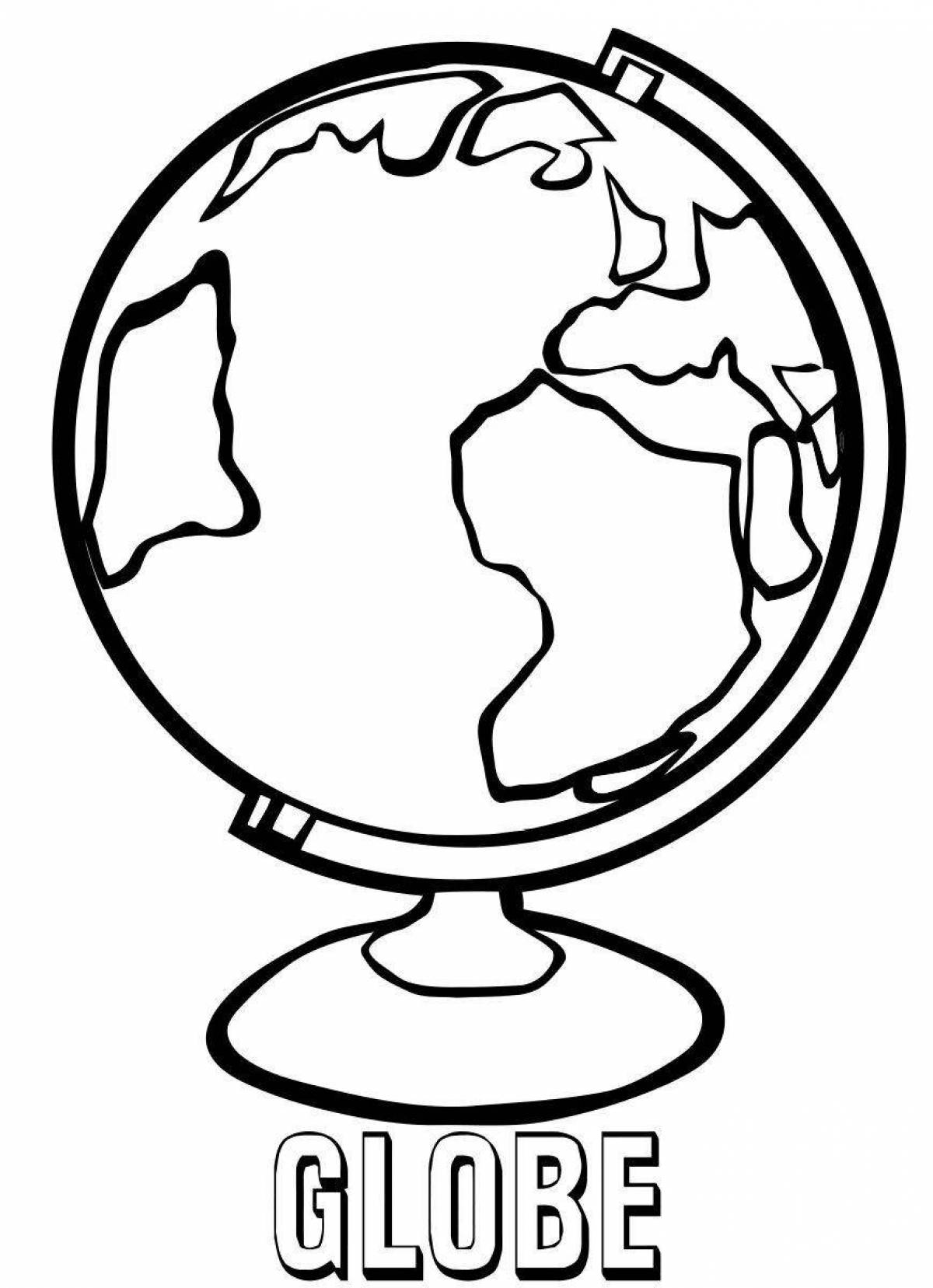 Great globe coloring page