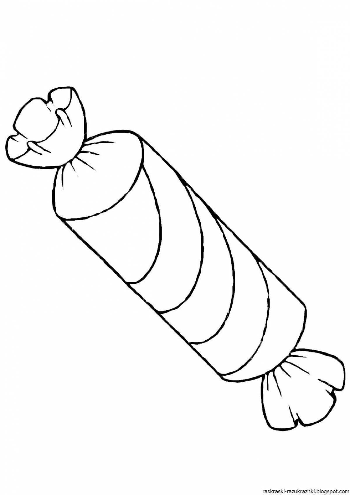 Fun candy coloring book for kids