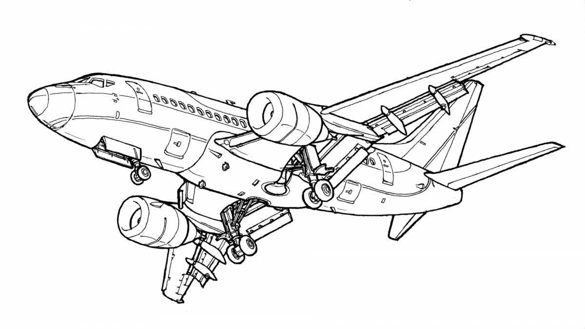 Boeing 747 shiny coloring