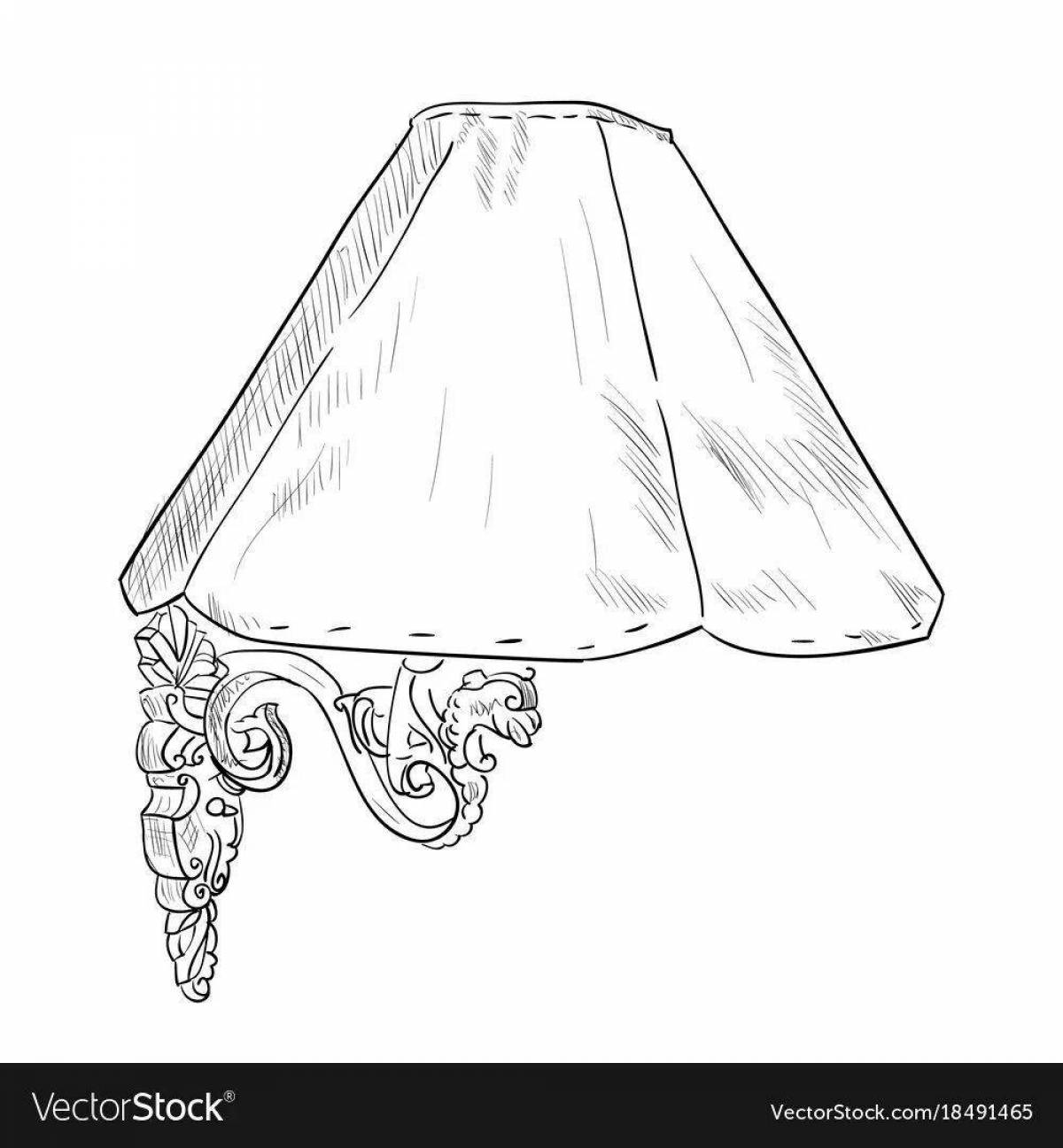 Grand coloring page chandelier for children