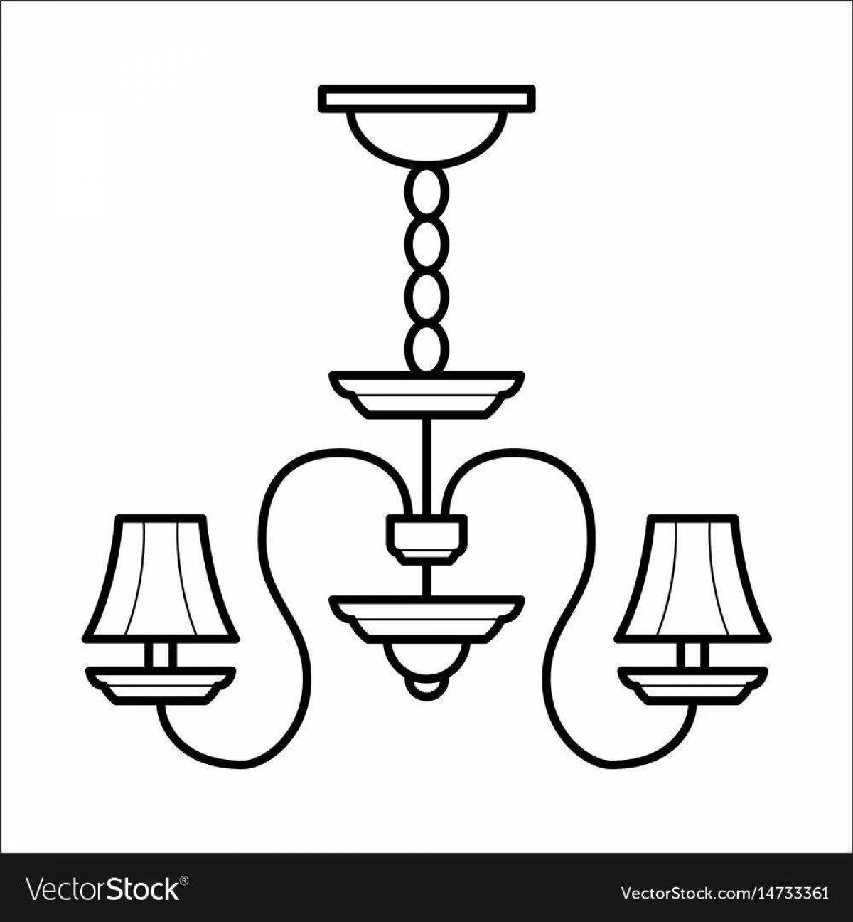 Great chandelier coloring book for kids