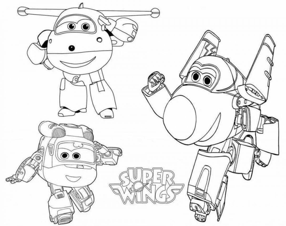 Animated coloring super wings astra