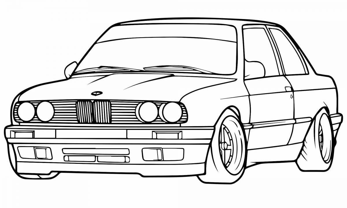 Grand bmw 5 series coloring page