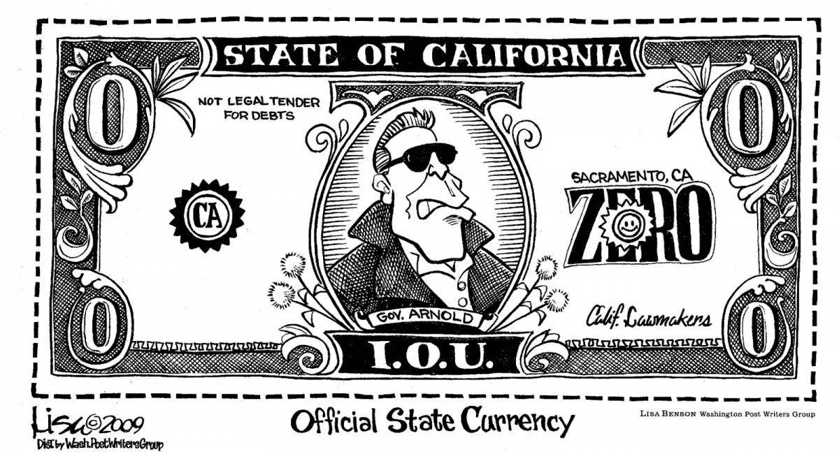 Photo Joyful 100 dollar bill coloring book