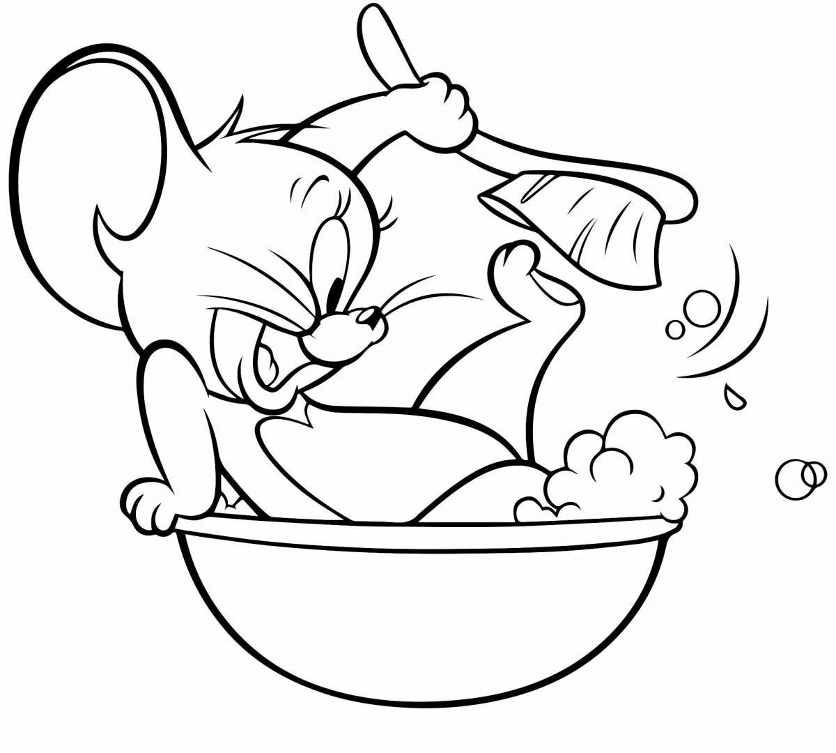 Joyful tom and jerry coloring book