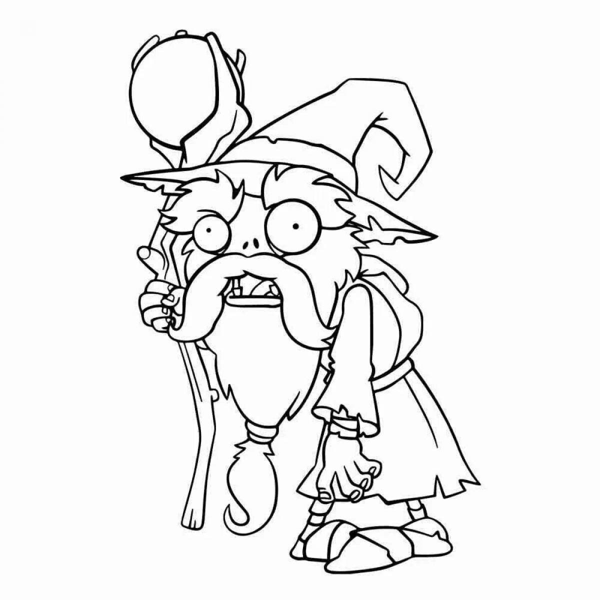 Coloring page disgusting zombies vs 2