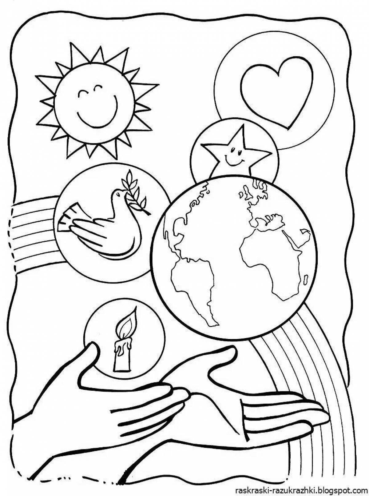 Bright picture of world peace