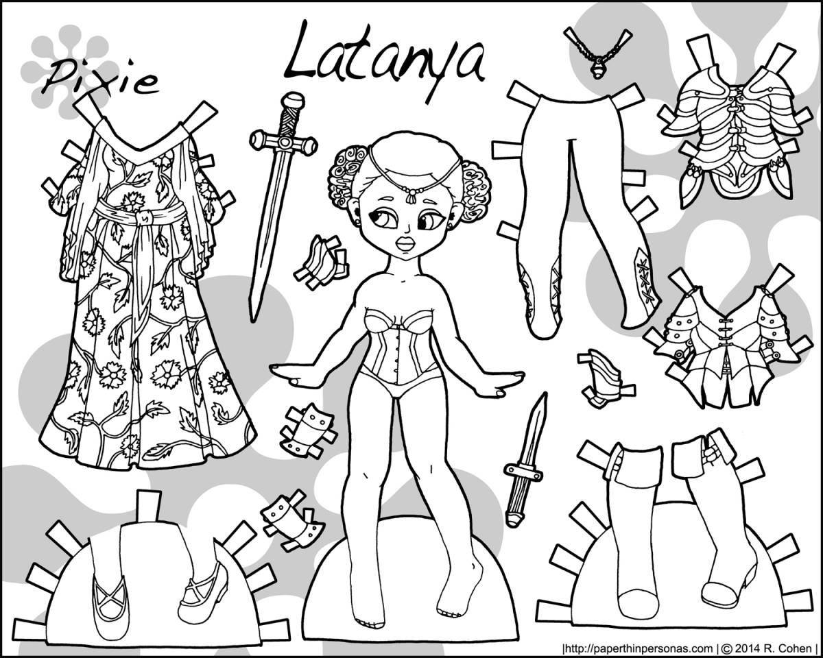 Остроумная раскраска lol paper dolls