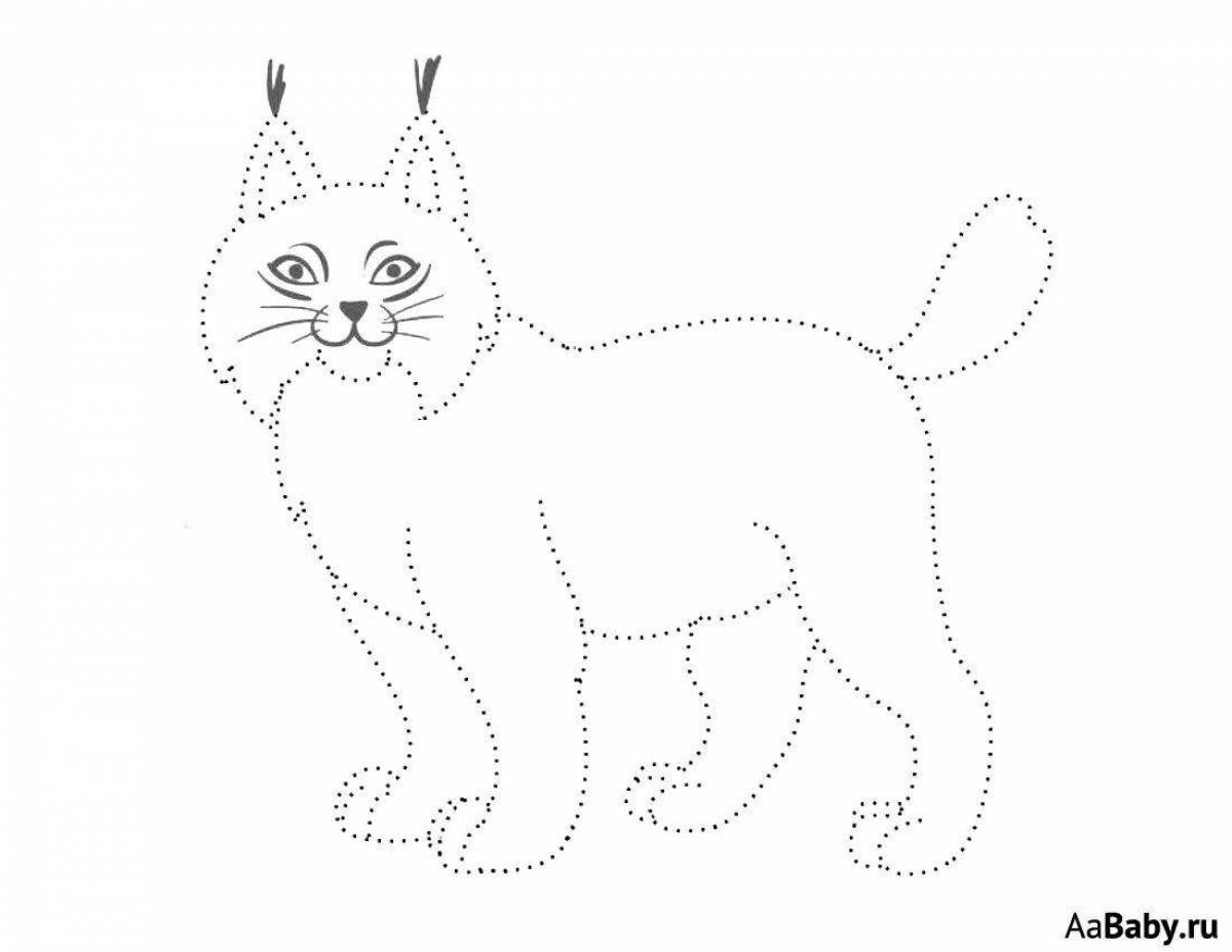 Fabulous coloring of animals in dots