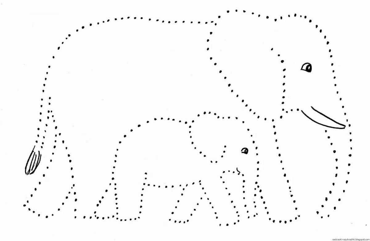 Effective coloring of animals in dots