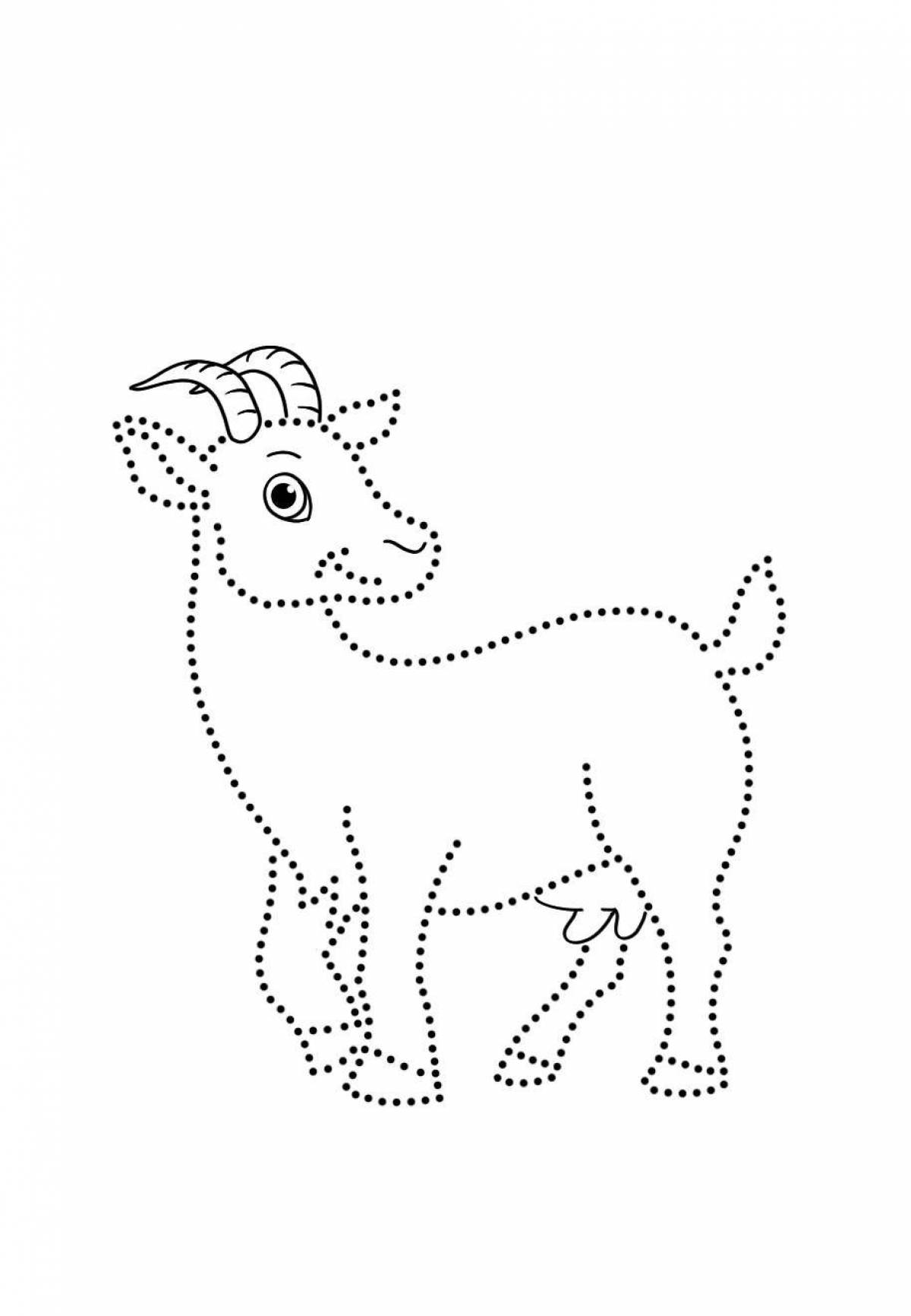 Coloring animals with dots