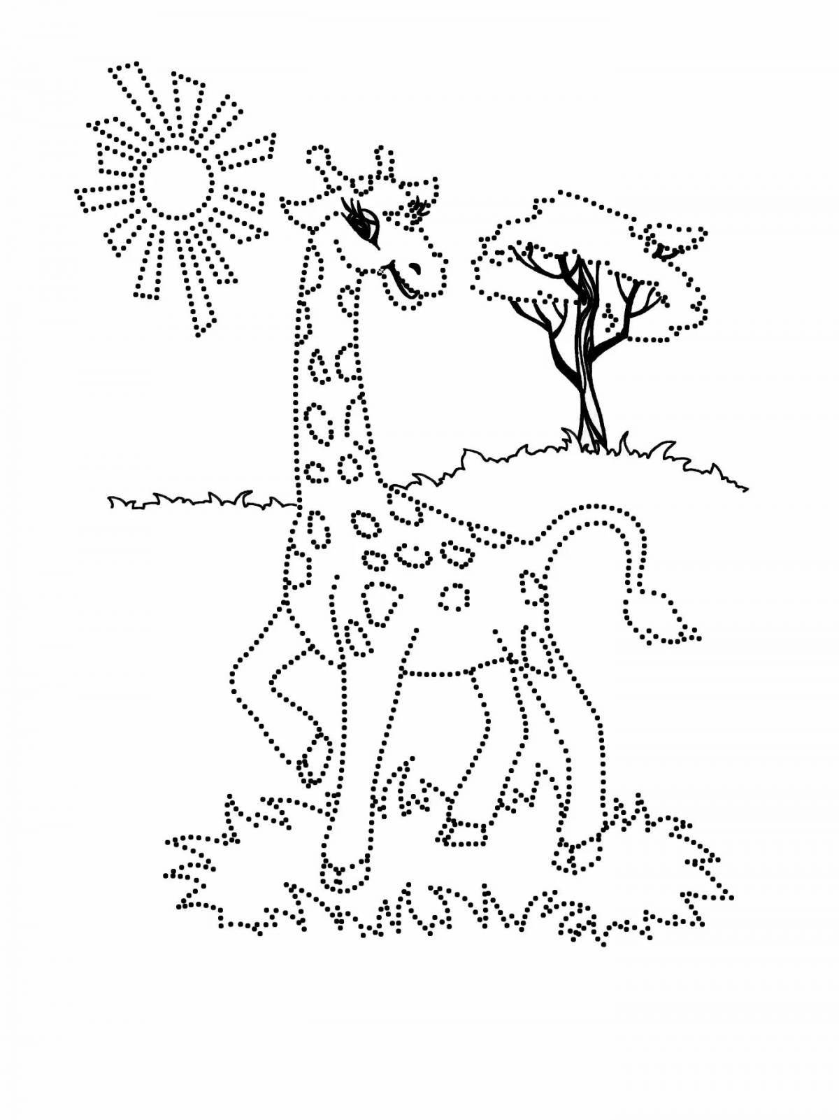 Outstanding dotted animal coloring page