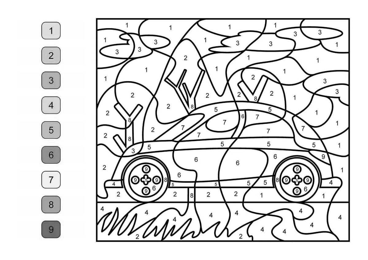 Fun coloring car