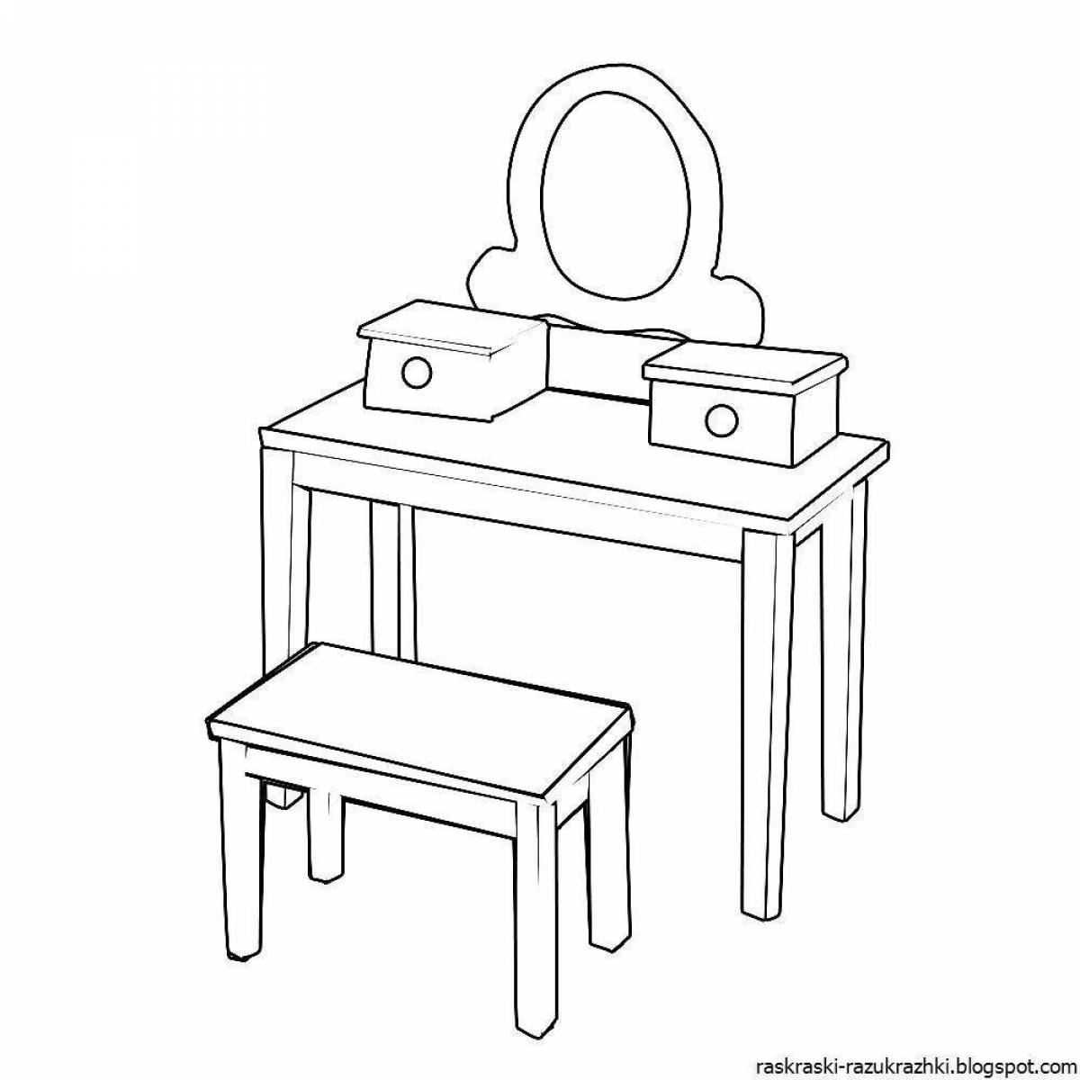 Coloring book fine furniture for younger groups