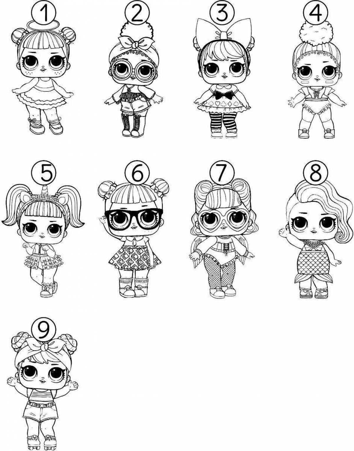 Exciting coloring of lol dolls