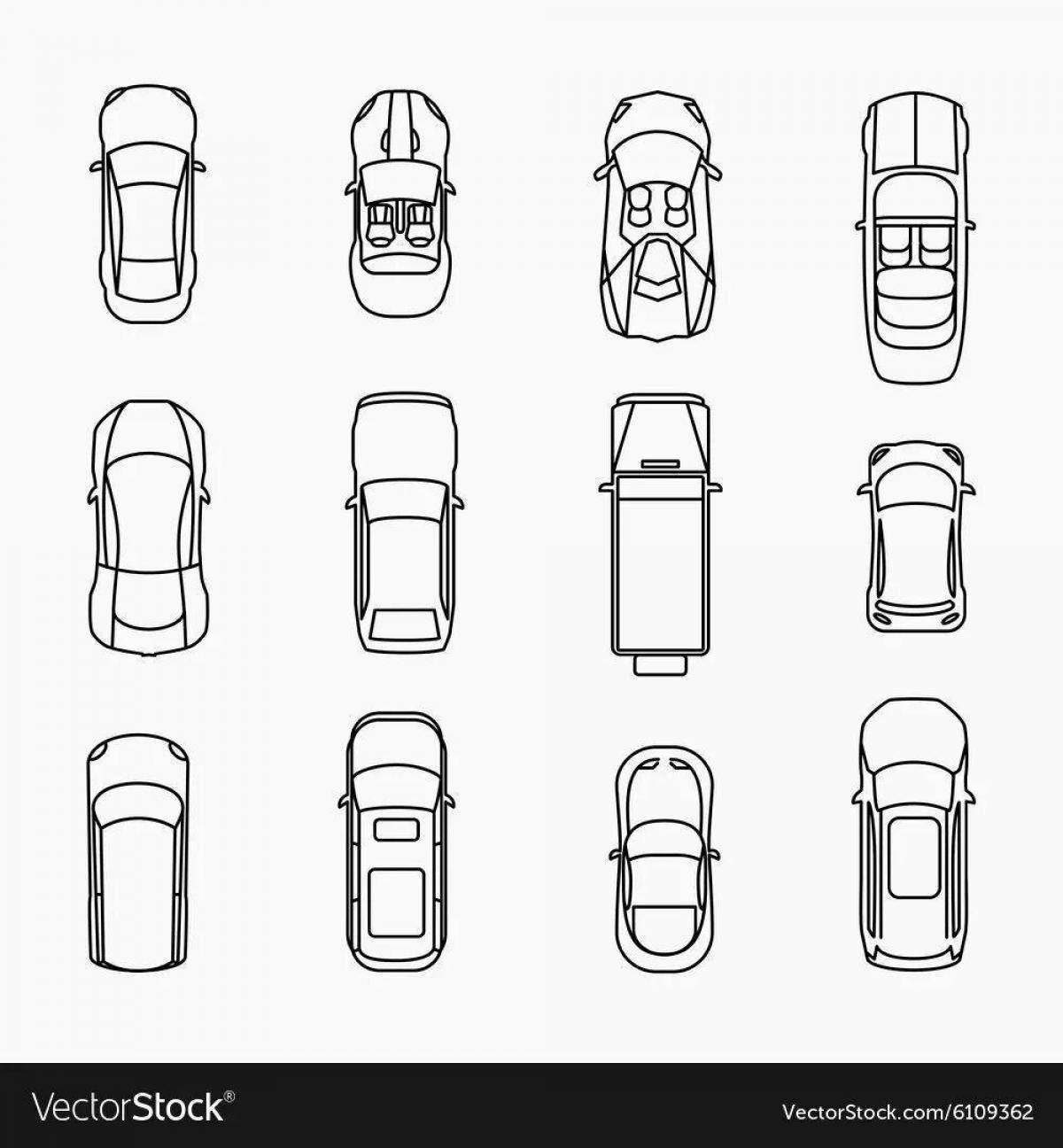 Увлекательная автомобильная парковка раскраска