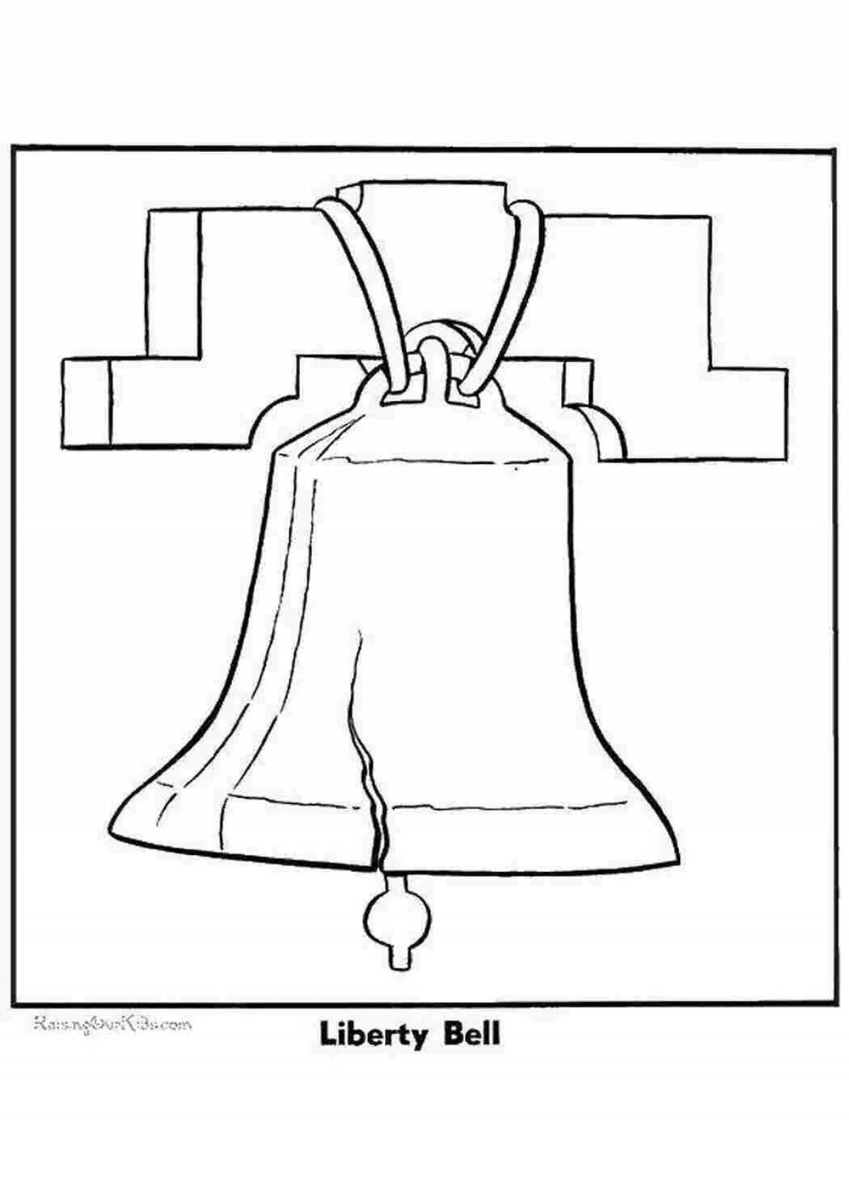 Игривая раскраска колокольчик для детей